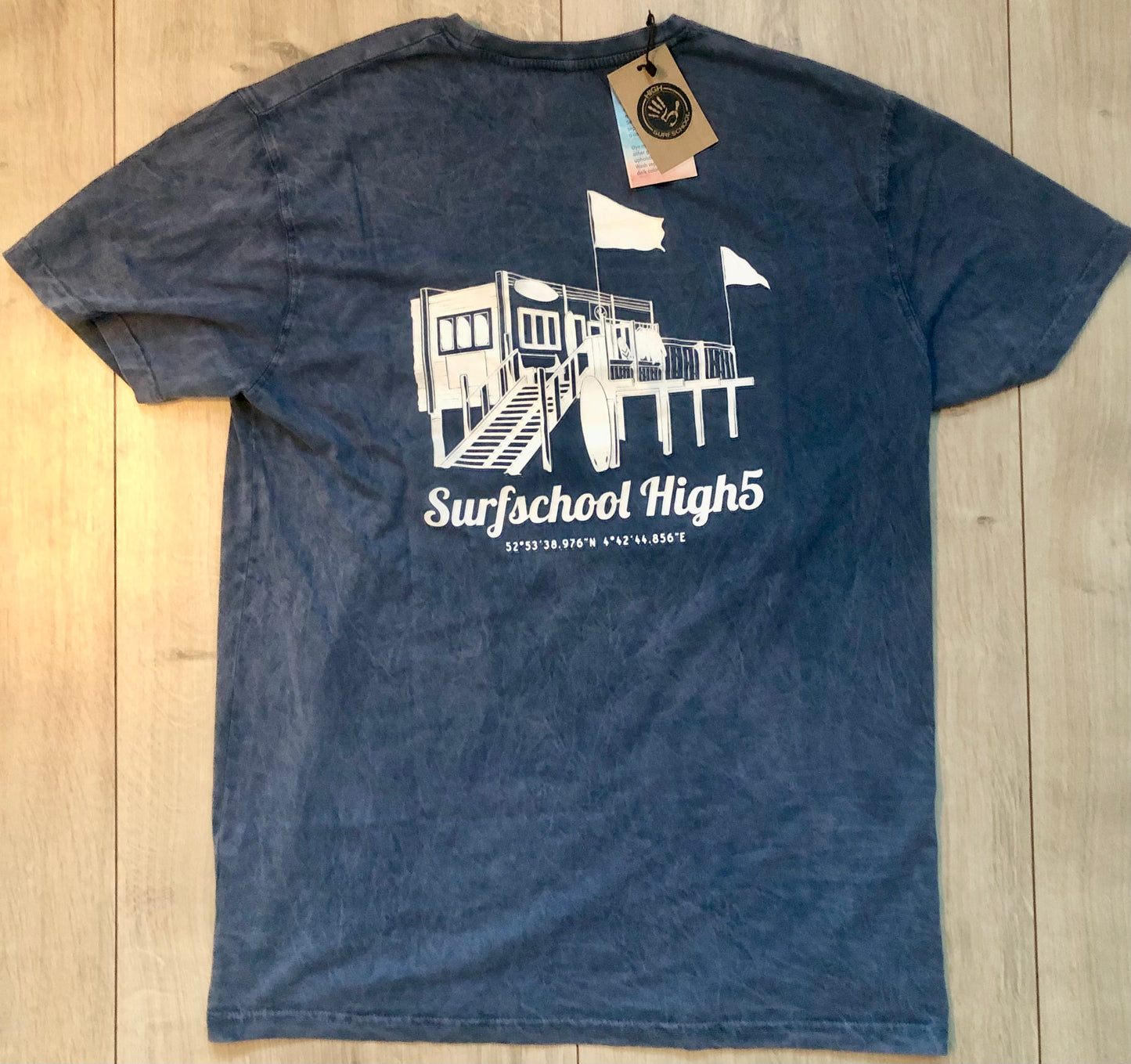 High5 stone washed blue T-shirt LIMITED STOCK!